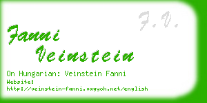 fanni veinstein business card